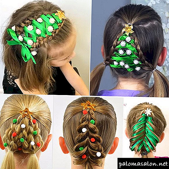 5 تسريحات الشعر للأطفال المألوف لشجرة عيد الميلاد