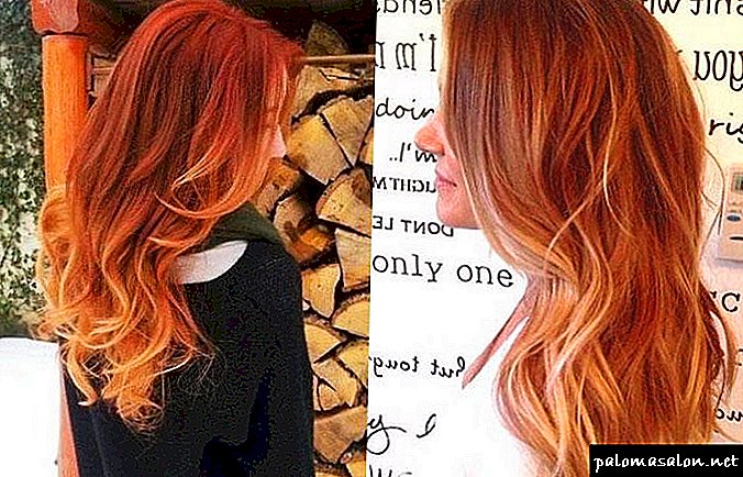 Balaage for redheads: bright and modern