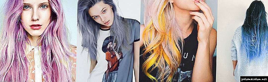 Coloration des cheveux - une image lumineuse et extravagante pour des événements spéciaux