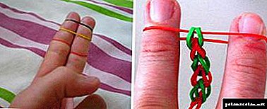 Cómo tejer una pulsera hecha de gomas - trenza francesa