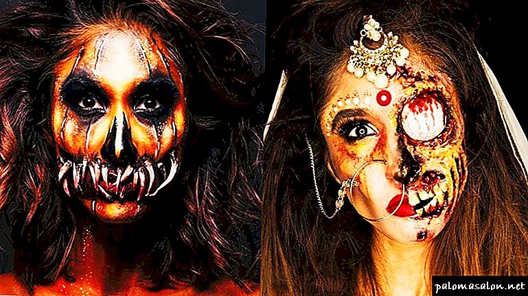 Scary Beautiful Halloween Makeup: 15 läskiga sminkidéer