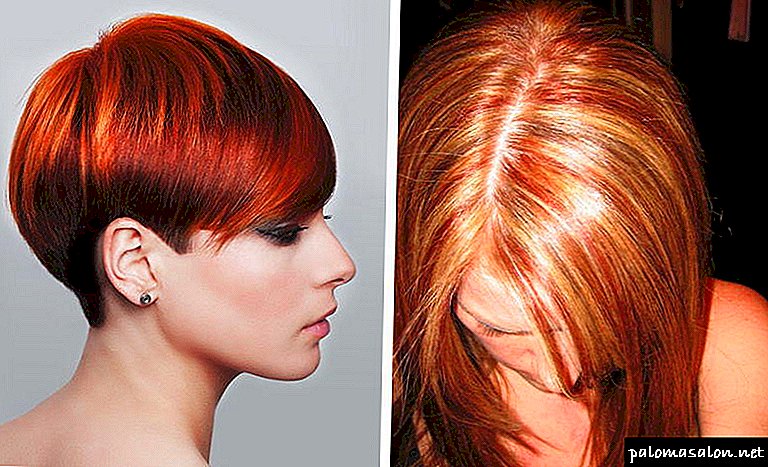 Highlights für rotes Haar