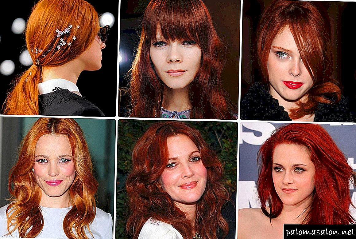 빨간 머리카락 (38 개 사진)을 얻는 방법과 누구에게 더 적합합니까?