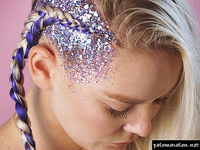 Trendy hairstyle with sparkles