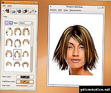 Seleção de penteados e maquiagem online