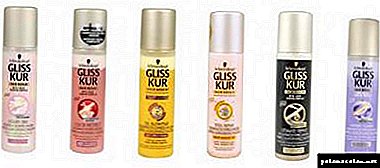 Um produto de cuidado de cabelo - Spray GlissKur: para resolver uma variedade de problemas