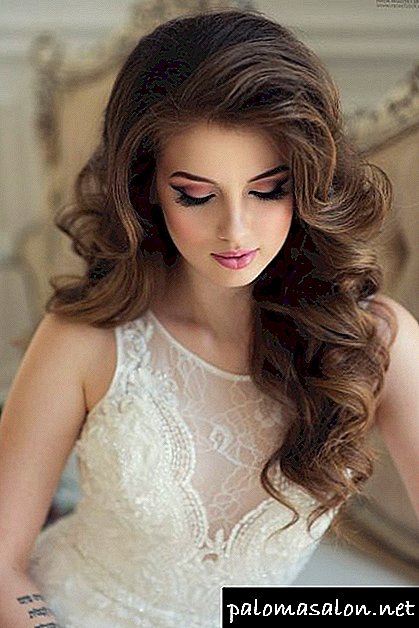Wedding hairstyles for medium hair in the photo